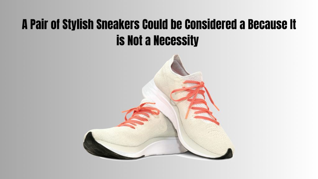 A Pair of Stylish Sneakers Could be Considered a Because It is Not a Necessity